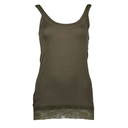 Silvian Heach Green Cotton Women Tank