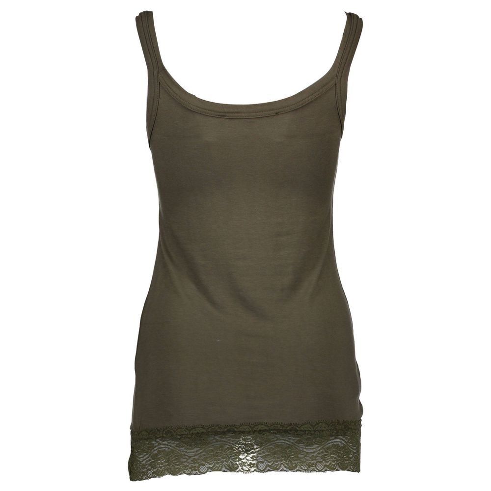 Silvian Heach Green Cotton Women Tank