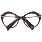 Yohji Yamamoto Brown Unisex Glasses Frame with acetate full-rim, round style, size 51-20-140, includes branded soft case.