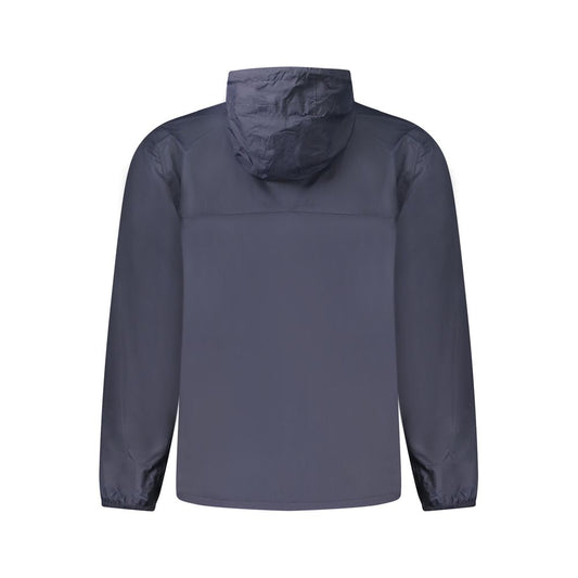 K-WAY Blue Polyamide Men Jacket KW-38781-XXL