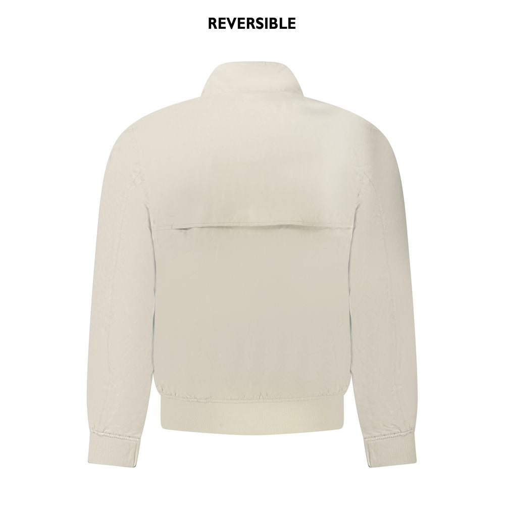 K-WAY Beige Nylon Men Jacket KW-38791-S