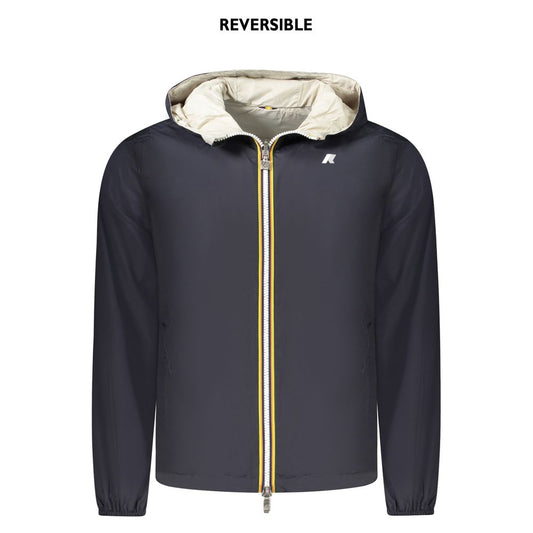 K-WAY Blue Recycled Nylon Men Jacket