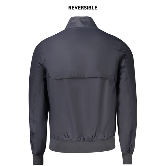 K-WAY Blue Nylon Men Jacket KW-38802-XL