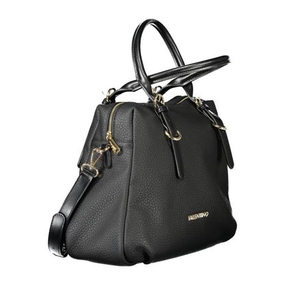 Mario Valentino Black Polyethylene Handbag with adjustable handles, removable shoulder strap, internal pocket, contrasting details