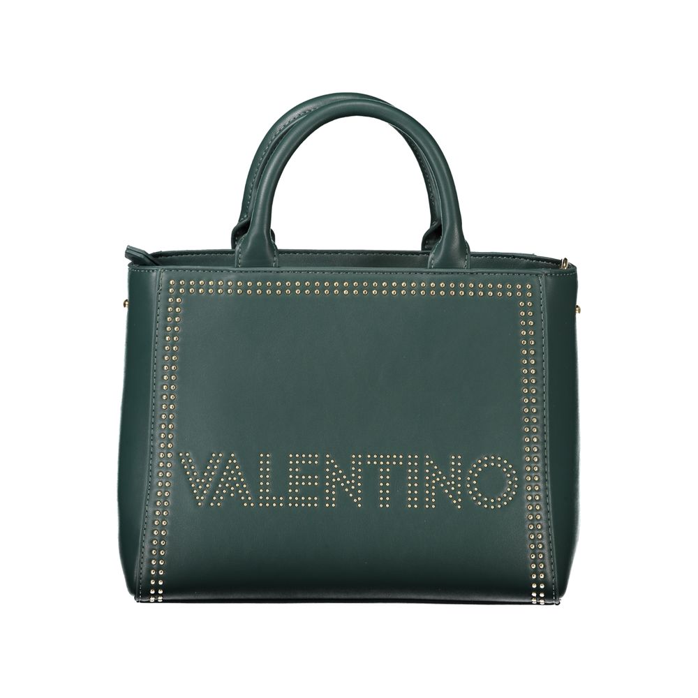 Mario Valentino Green Polyethylene Handbag with studded details and two handles