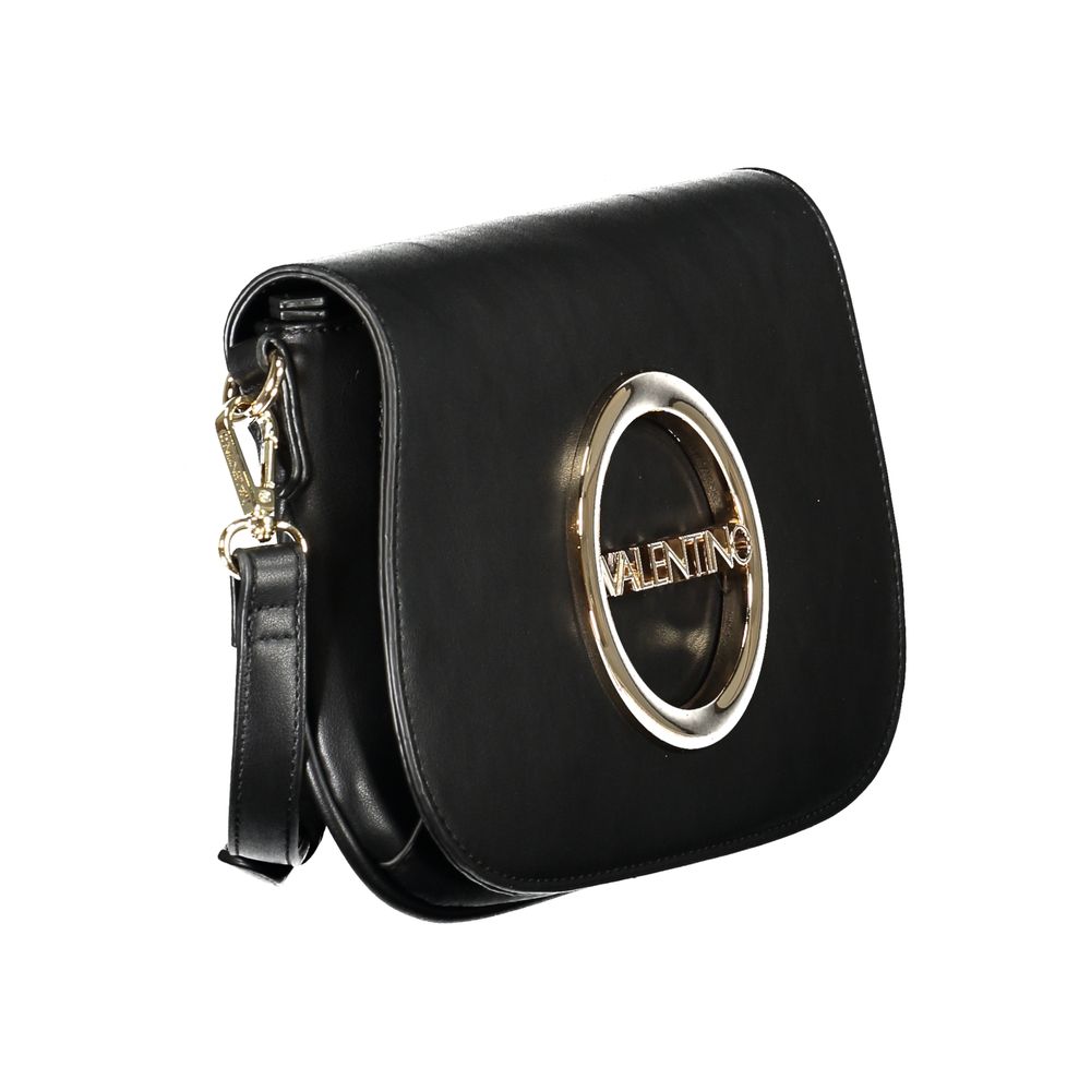 Mario Valentino Black Polyethylene Handbag with adjustable strap, logo detail, 2 internal pockets, zip and automatic closure.