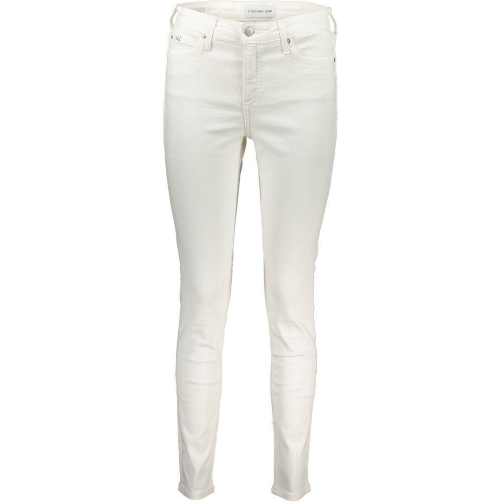 Calvin Klein White Cotton Jeans & Pant CA-21374-W25