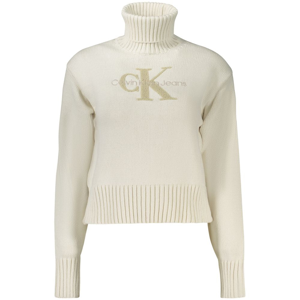 Calvin Klein White Cotton Sweater CA-32985-XL