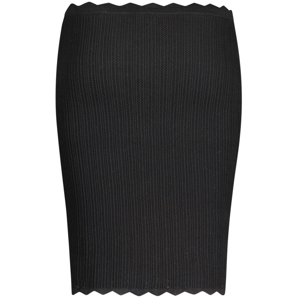 Guess Jeans Black Viscose Skirt GU-33289-XS