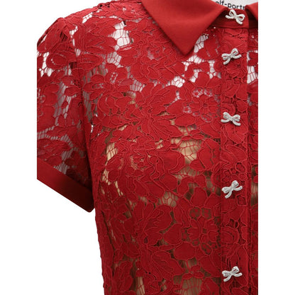 Self-Portrait Red Cotton Casual Dress