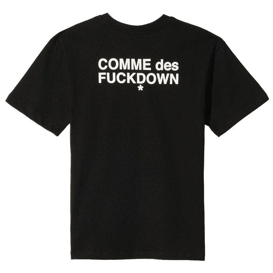 Comme Des Fuckdown Black Cotton Tops & T-Shirt CO-15665-XS