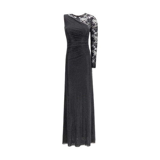 Self-Portrait Black Polyester Casual Dress