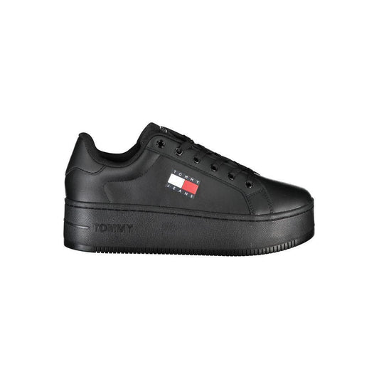 Tommy Hilfiger Black Polyester Sneaker TO-22813-EU38/US8