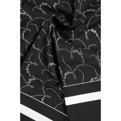Dolce & Gabbana Black White Printed Square Men Foulard Scarf