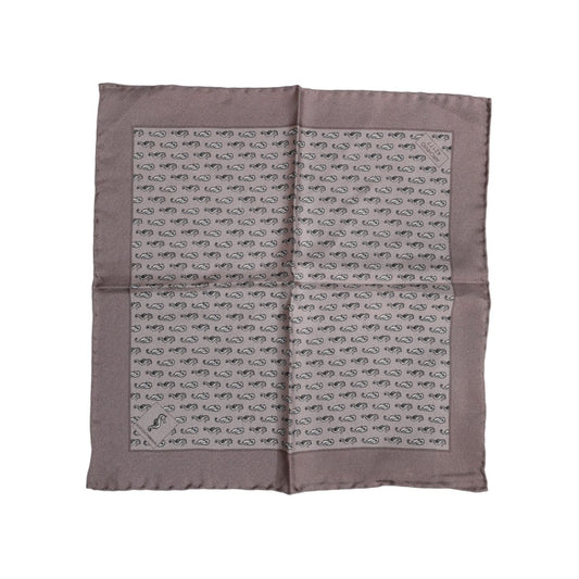 Dolce & Gabbana Brown Sea Horse Silk Square Foulard Scarf MS7548