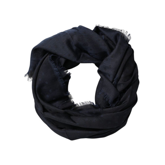 Dolce & Gabbana Black Viscose Fringes Neck Warmer Scarf MS7559