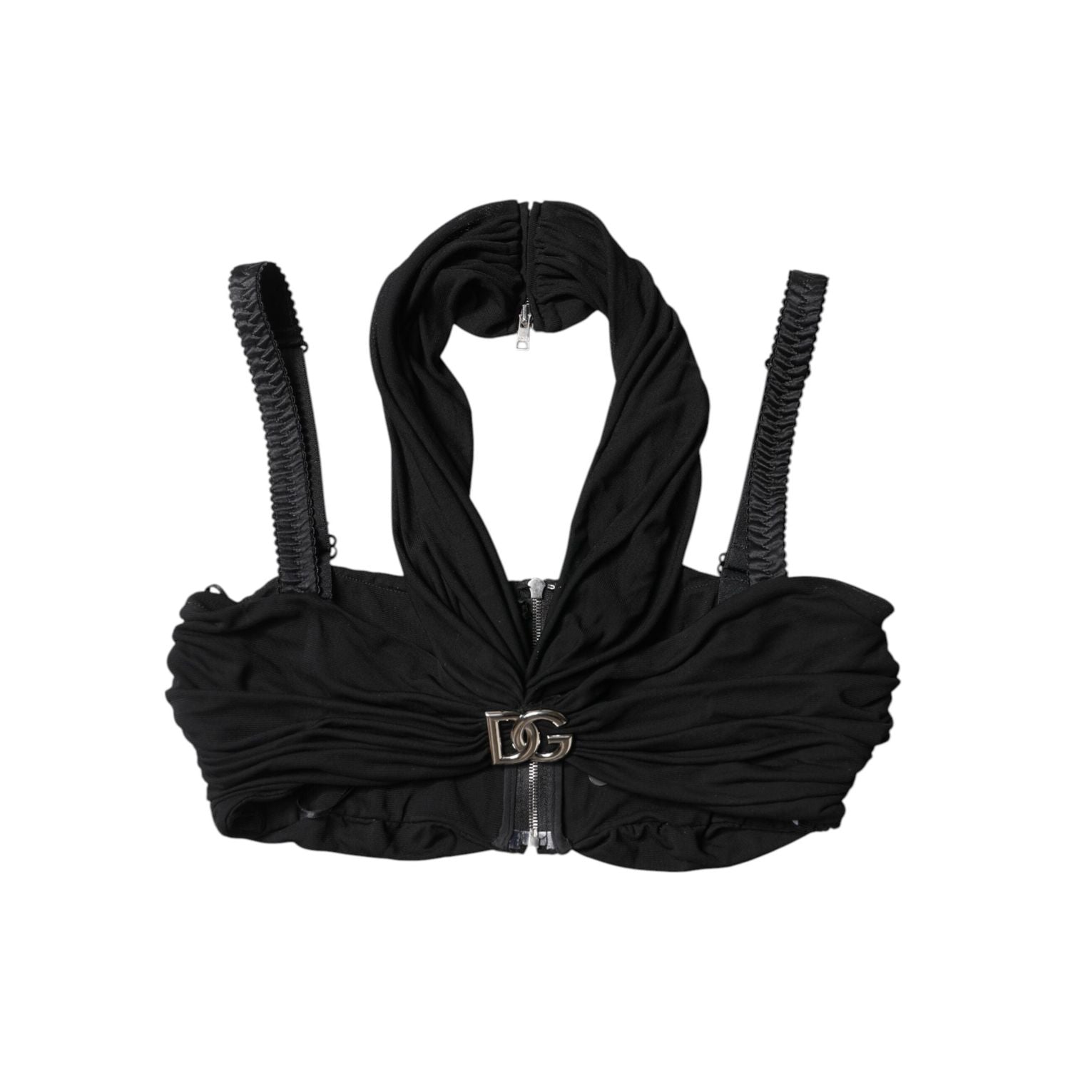 Front view with bag zipped and handles upright.