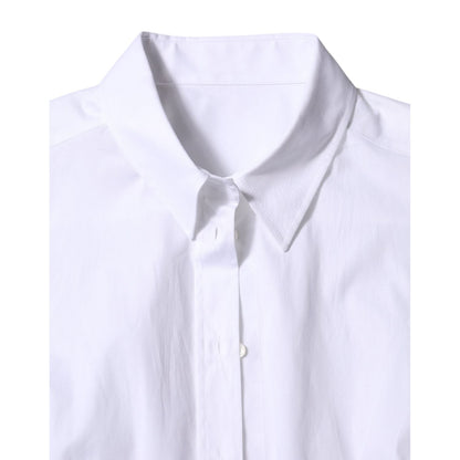 Dolce & Gabbana White Cotton Collared Long Sleeves Shirt Top