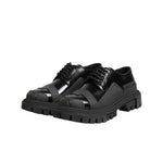 Dolce & Gabbana Black Patent Leather Trekking Derby Shoes