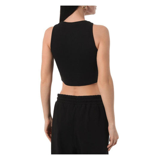 Comme Des Fuckdown Black Cotton Tops & T-Shirt CO-15684-S