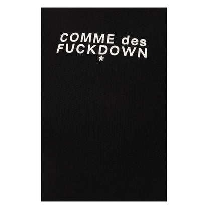 Comme Des Fuckdown Black Cotton Women Cropped Top