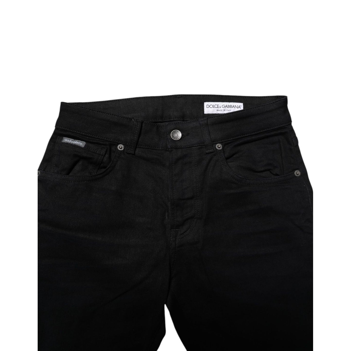 Dolce & Gabbana Black Cotton Skinny Denim Jeans