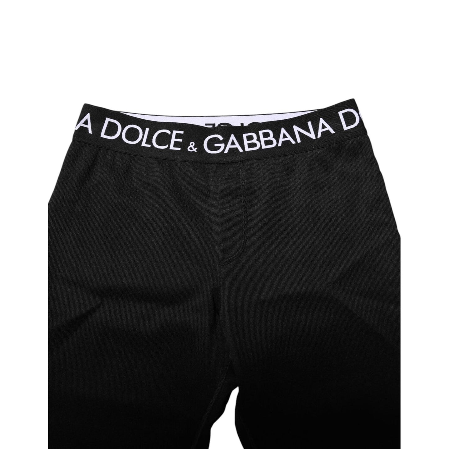 Dolce & Gabbana Black Nylon Skinny Men Jogger Pants