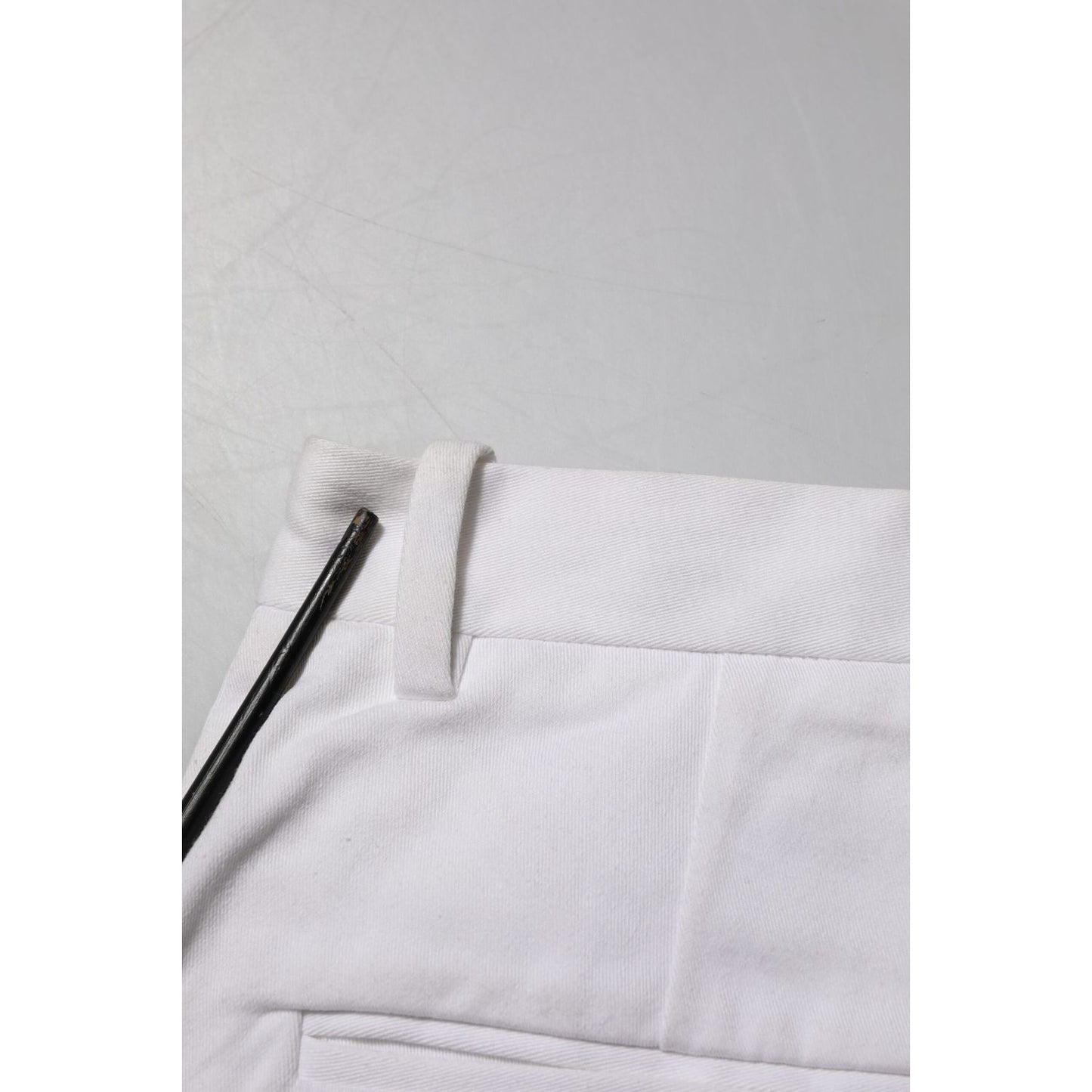 Dolce & Gabbana White Cotton Mid Waist Women Bermuda Shorts