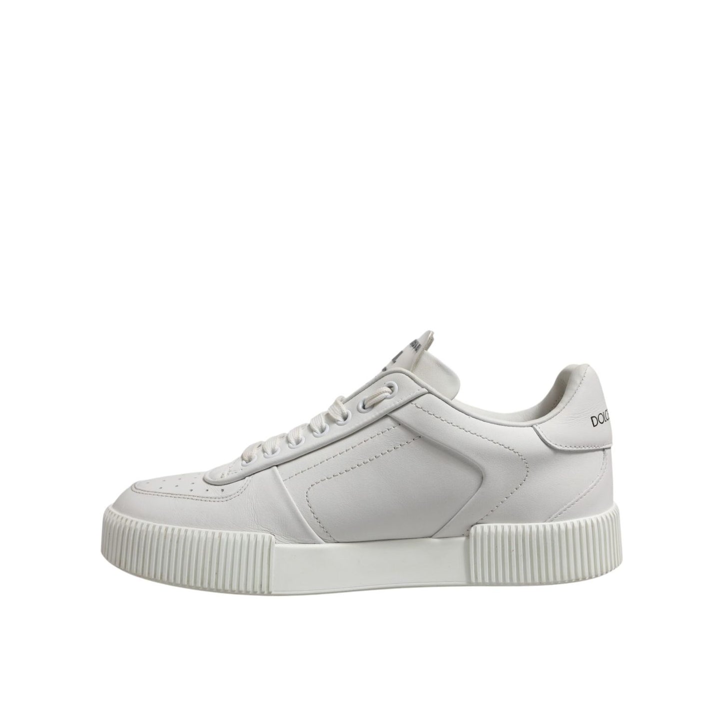 Dolce & Gabbana White Miami Leather Low Top Men Sneakers Shoes MV7448-41