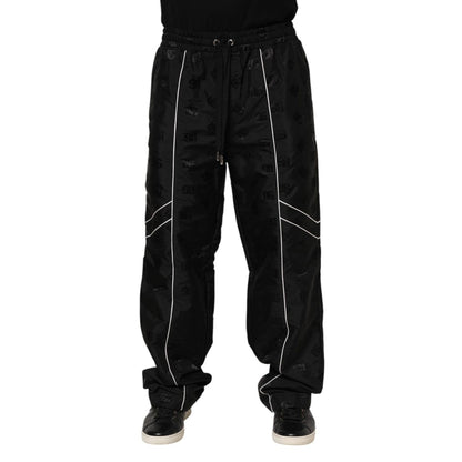 Dolce & Gabbana Black Cotton Straight Jogger Sweatpants Pants