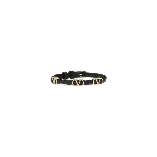 Valentino Garavani Leather VLogo Bracelet VA-7W2J0X71PRH0NO-ONE SIZE