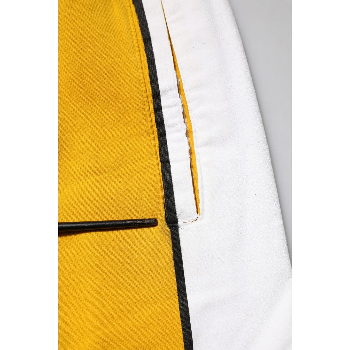 Dolce & Gabbana Yellow Cotton Drawstring Jogger Pants PAN76374-46