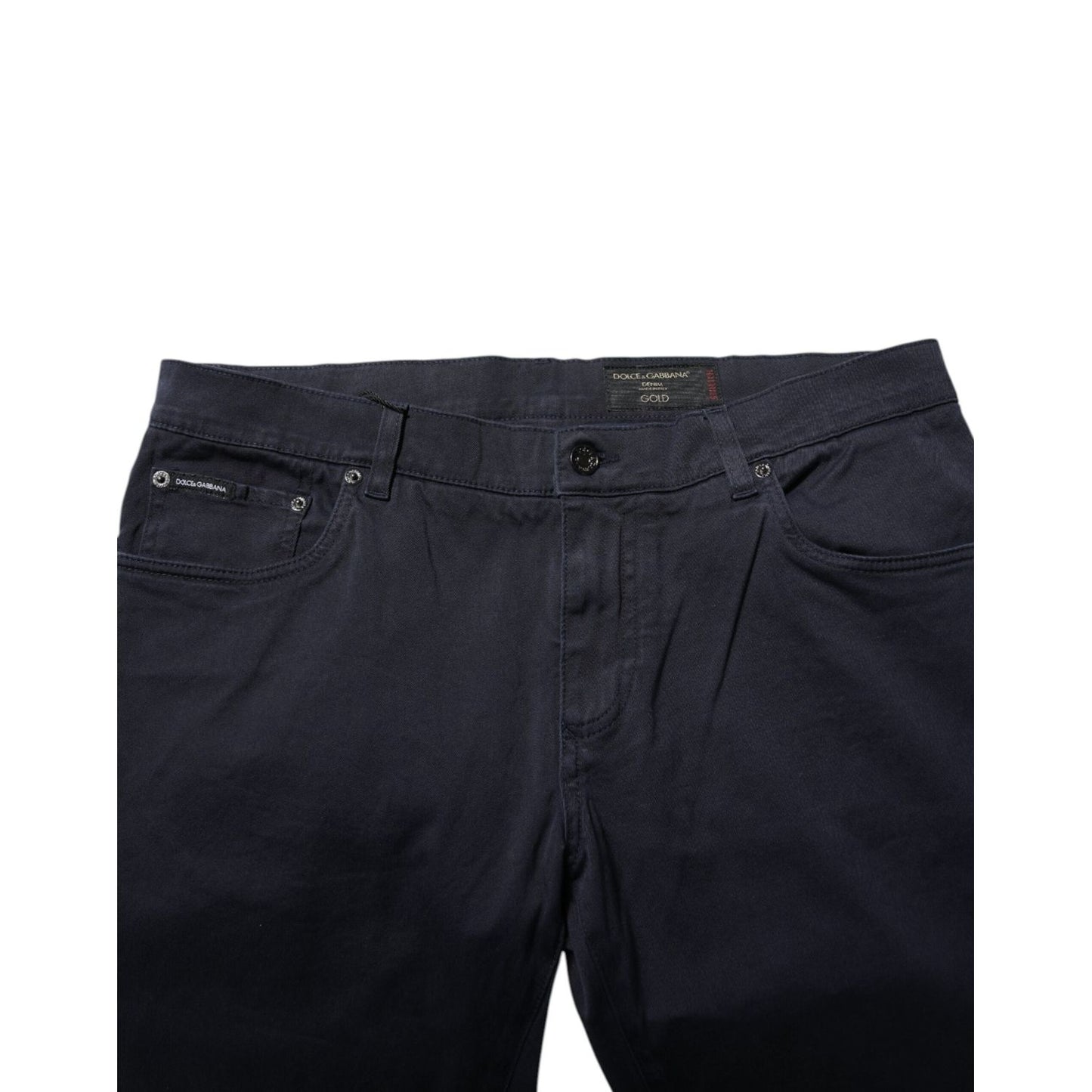 Dolce & Gabbana Blue Cotton Tapered Denim Jeans