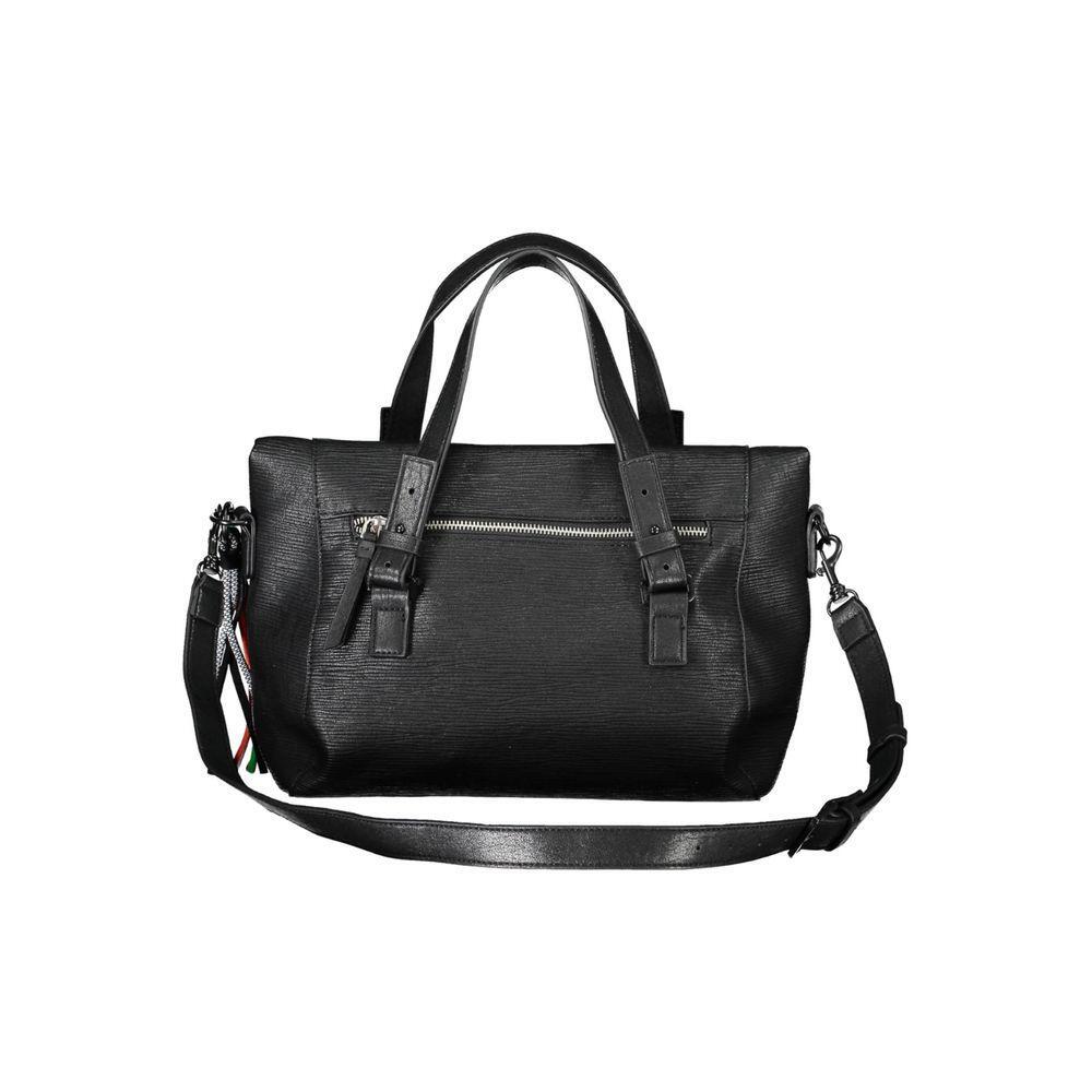 Front view with bag zipped and handles upright.