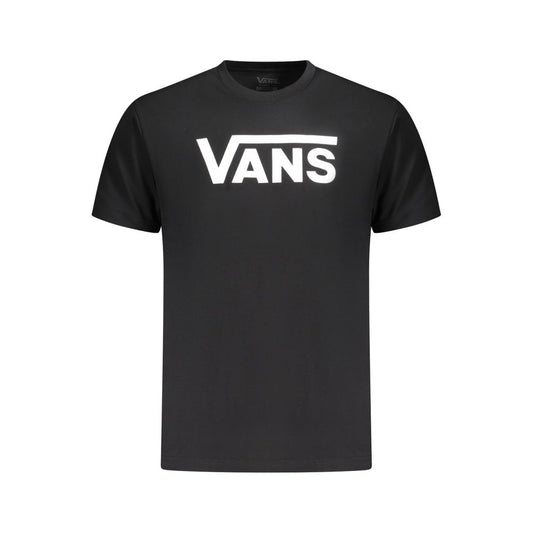 Vans Black Cotton T-Shirt, short sleeve, classic fit, crew neck with logo print