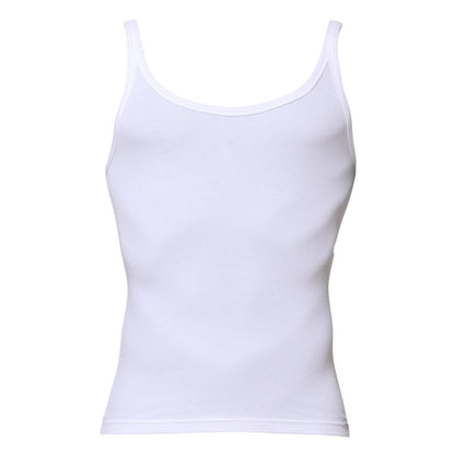 Dolce & Gabbana White Sleeveless Round Neck Men Tank T-shirt