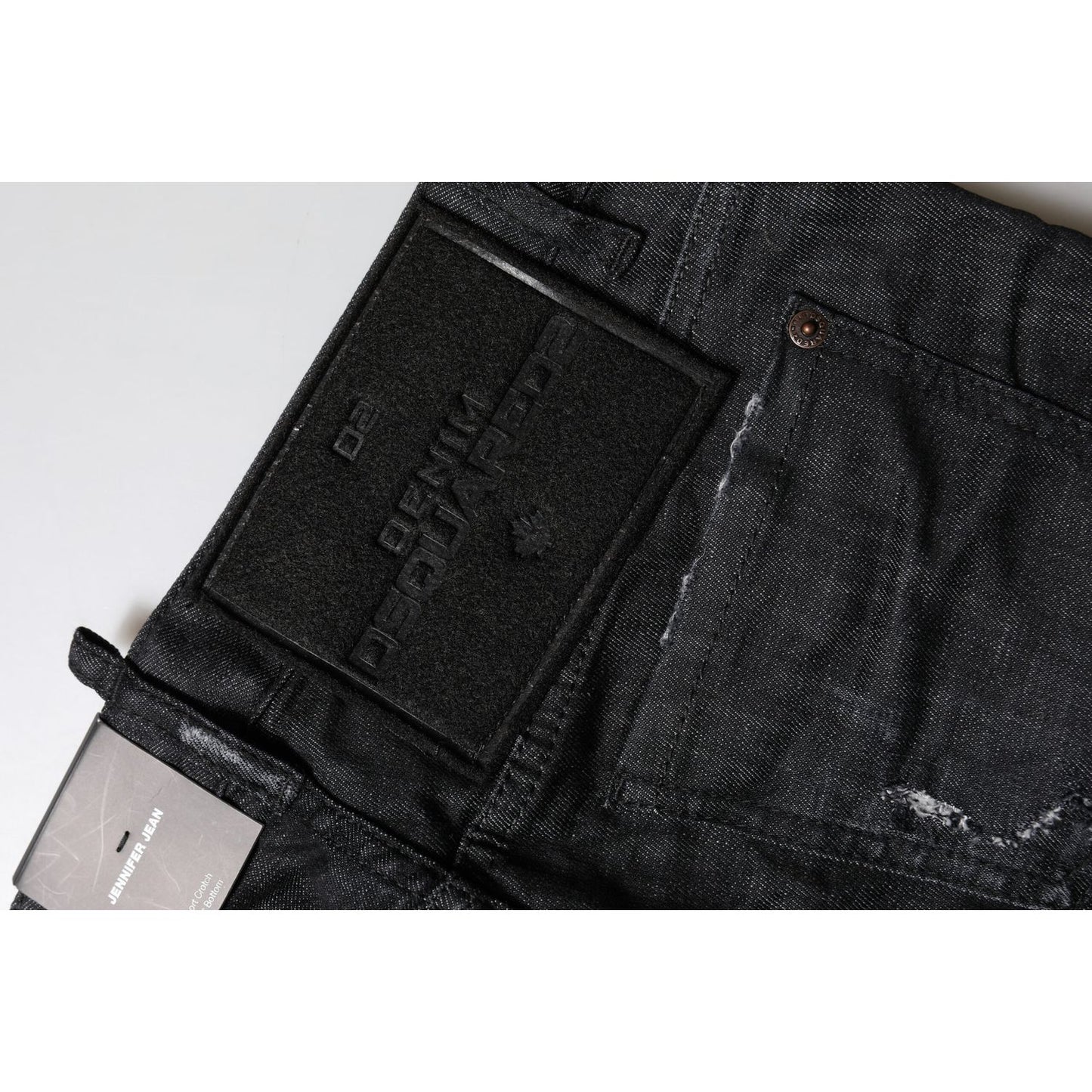 Dsquared² Black Cotton Low Waist Skinny Denim Jeans