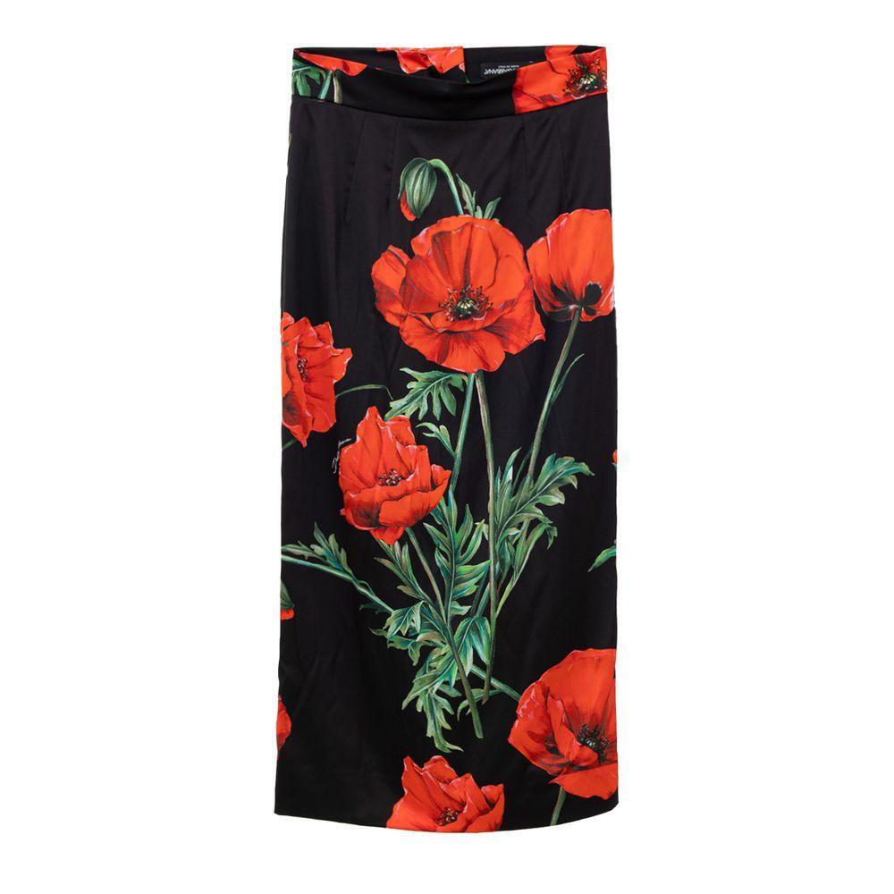 Dolce & Gabbana Bicolor Silk Skirt DO-961320051440-IT40|S