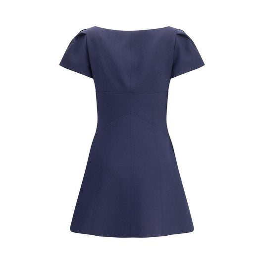 Alexander McQueen Short Dress with short gathered sleeves AL-841216QJAAA4100-IT42 | L