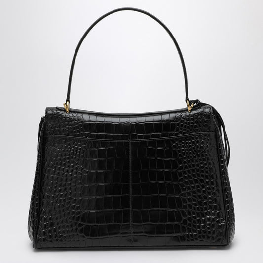 Balenciaga Cocco-print black calfskin medium Rodeo bag