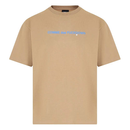Comme Des Fuckdown Brown Cotton T-Shirt