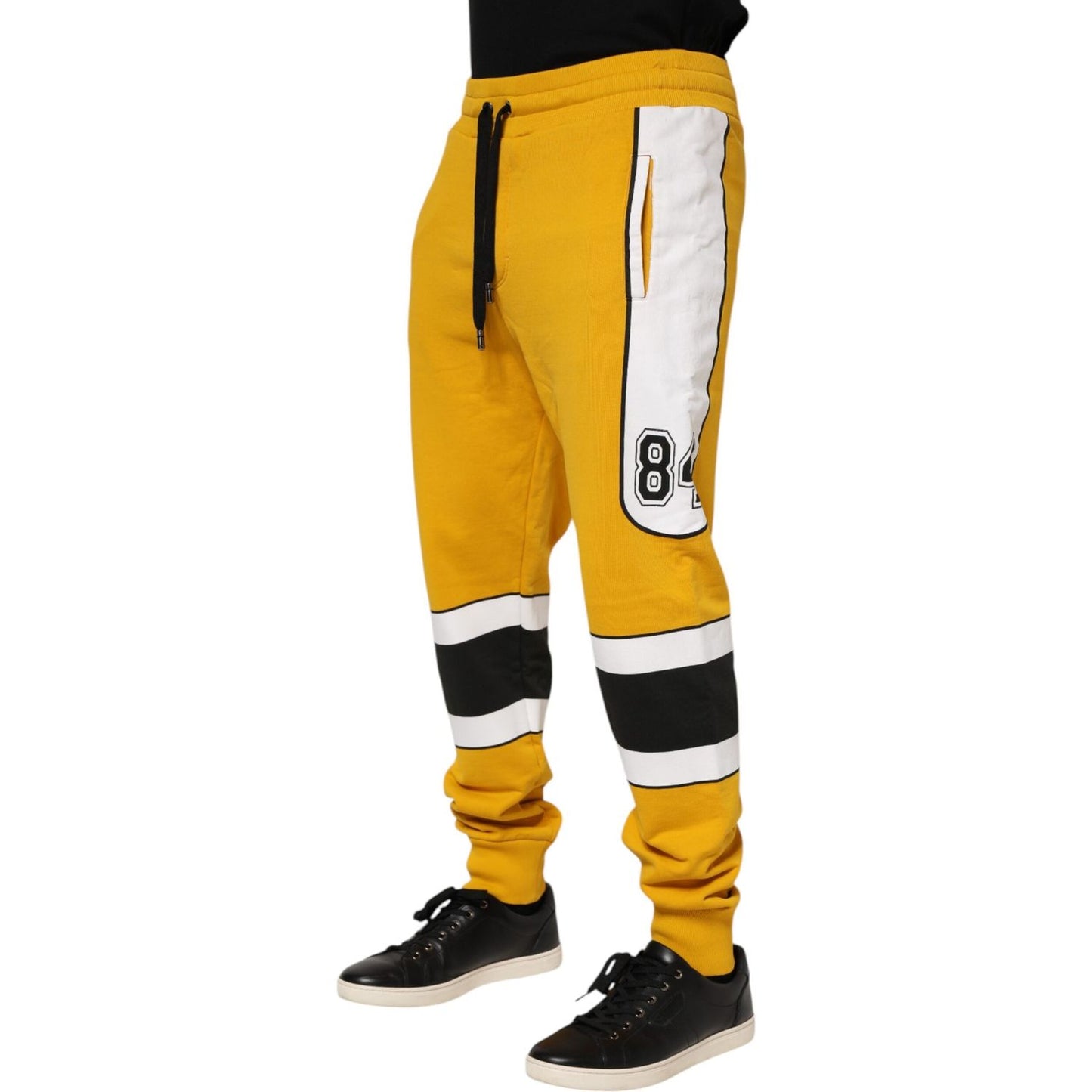 Dolce & Gabbana Yellow Cotton Casual Sweatpants Jogger Pants PAN76381-48