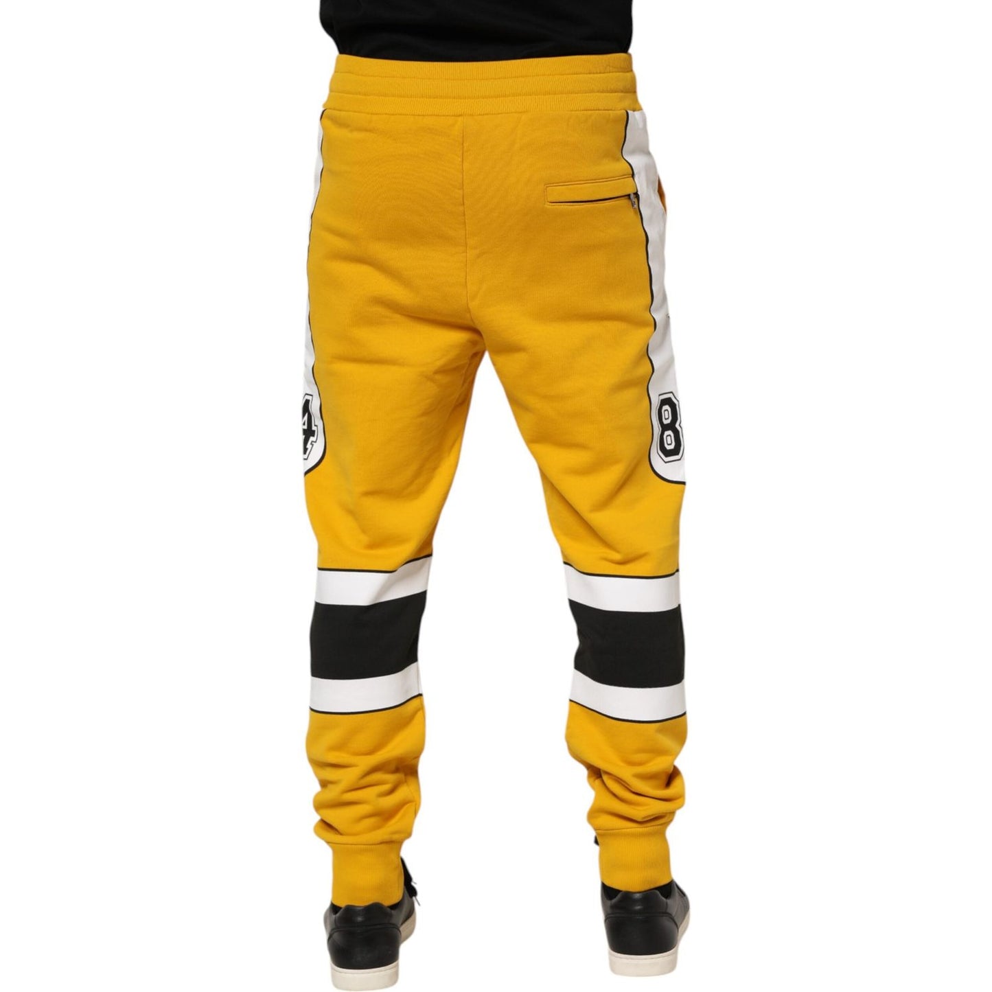 Dolce & Gabbana Yellow Cotton Casual Sweatpants Jogger Pants PAN76381-48