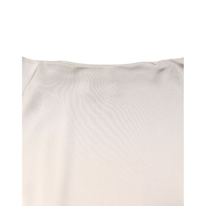 Roberto Cavalli Ivory Viscose Sheath Knee Length Dress