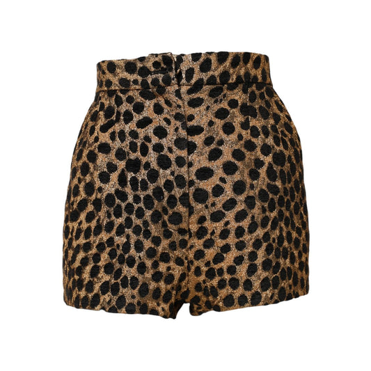 Dolce & Gabbana Brown Leopard High Waisted Hot Pants Shorts PAN74915-40