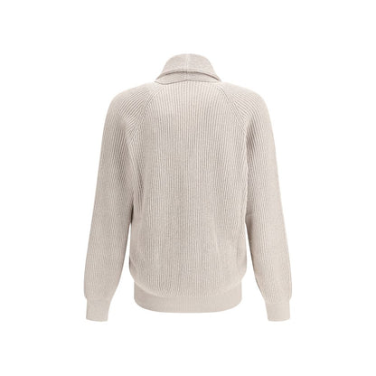 Brunello Cucinelli Beige Cotton Cardigan
