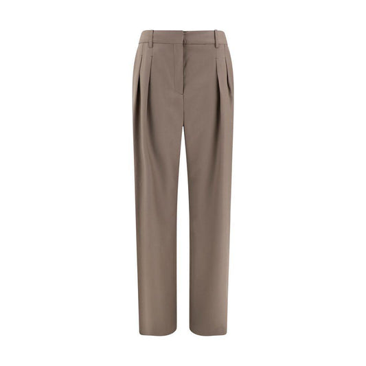 Loulou De Saison Wool Flared pants LO-SBIRUPKAKHI-IT40 | M