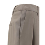 Loulou De Saison Wool Flared pants LO-SBIRUPKAKHI-IT40 | M