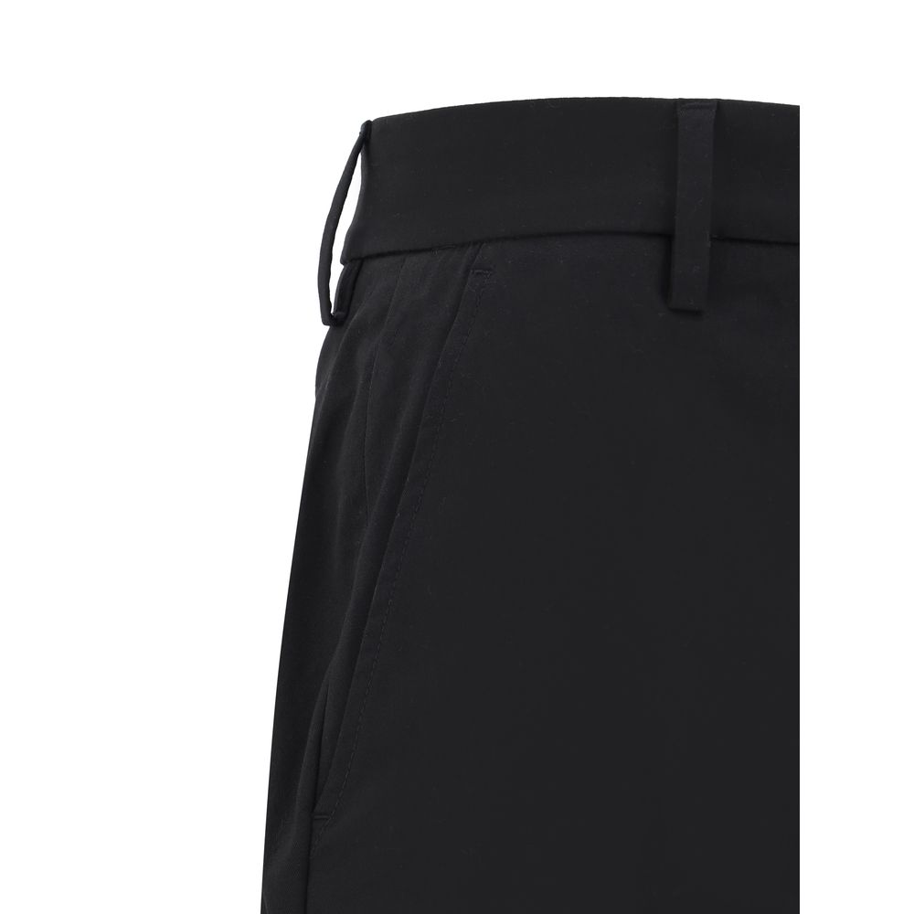 True Royal Black Cotton Flared Pants