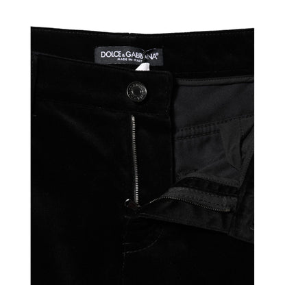 Dolce & Gabbana Black Cotton Skinny Capri Cropped Denim Jeans